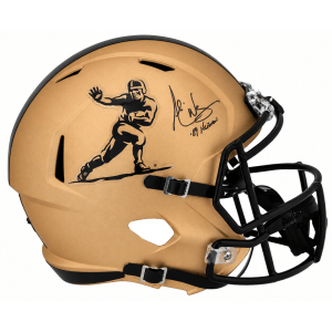 Andre Ware Signed Heisman Trophy Logo Gold Riddell Full Size Speed Replica Helmet w/89 Heisman