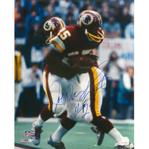 Joe Washington Signed Washington Football Team Red Jersey Handoff Action 16x20 Photo