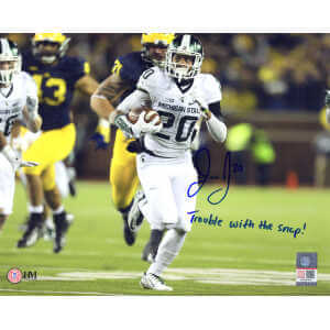 Jalen Watts Jackson Signed Michigan State Game Winning TD vs Michigan 8x10 Photo w/Trouble With The Snap!