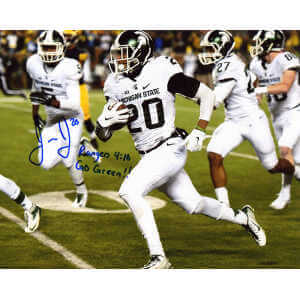 Jalen Watts Jackson Signed Michigan State Game Winning TD Return 8x10 Photo w/Rangers 4:10, Go Green