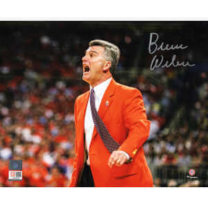 Bruce Weber Signed Illinois Fighting Illini Orange Jacket Coaching 8x10 Photo