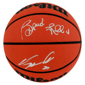 Spud Webb & Dominique Wilkins Signed Wilson Indoor/Outdoor NBA Basketball