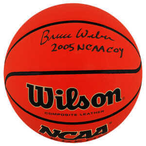 Bruce Weber Signed Wilson NCAA Full Size Basketball w/2005 Final 4