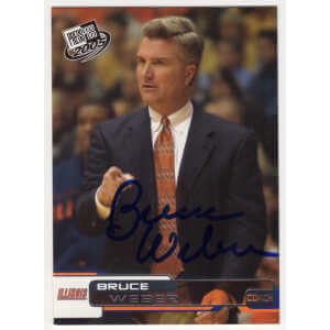 Bruce Weber Signed Illinois 2005 Press Pass Basketball Trading Card #43