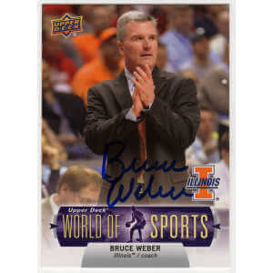 Bruce Weber Signed Illinois 2011 Upper Deck World of Sports Basketball Trading Card #86