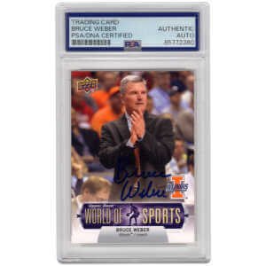 Bruce Weber Signed Illinois 2011 Upper Deck World of Sports Basketball Trading Card #86 &ndash; (PSA Encapsulated)