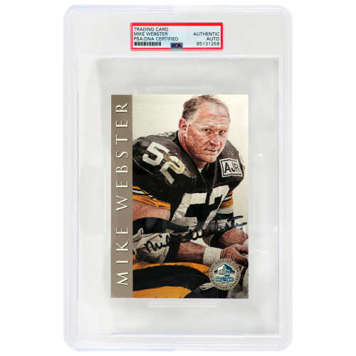 Mike Webster Signed Pro Football Hall of Fame Signature Series 4x6 Card - (PSA Encapsulated)