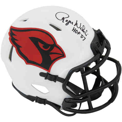 Roger Wehrli Signed Arizona Cardinals Lunar Eclipse Riddell Speed Mini Helmet w/HOF'07