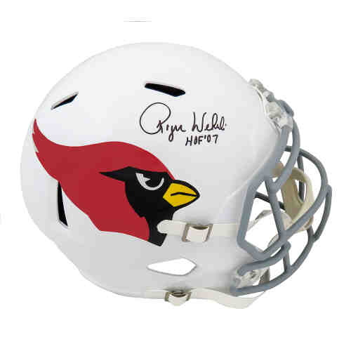 Roger Wehrli Signed Cardinals Throwback Riddell Full Size Speed Replica Helmet w/HOF'07