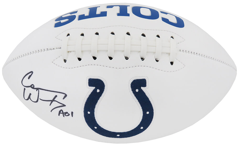 Carson Wentz Signed Indianapolis Colts Jarden White Panel Logo Football  (Fanatics) – Schwartz Sports Memorabilia