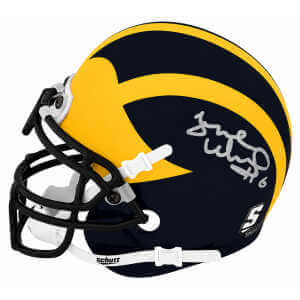 Tyrone Wheatley Signed Michigan Wolverines Schutt Mini Helmet