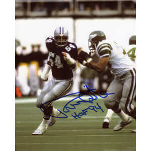 Randy White Signed Dallas Cowboys vs Eagles 8×10 Photo w/HOF’94