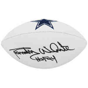 Randy White Signed Dallas Cowboys Wilson White Logo Football w/HOF'94
