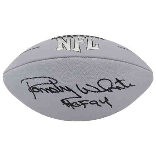 Randy White Signed Wilson MVP Silver Full Size Football w/HOF'94