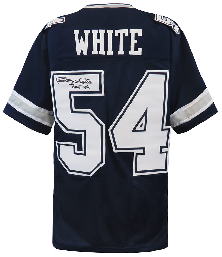 Randy White Signed Navy T/B Custom Football Jersey w/HOF'94