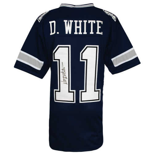 Danny White Signed Navy Custom Football Jersey