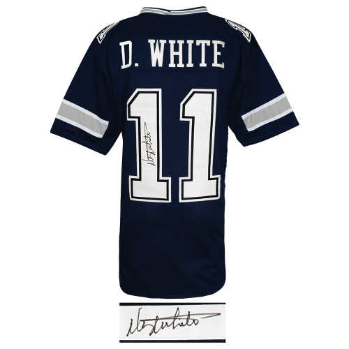 Danny White Signed Navy Custom Football Jersey - Image 2