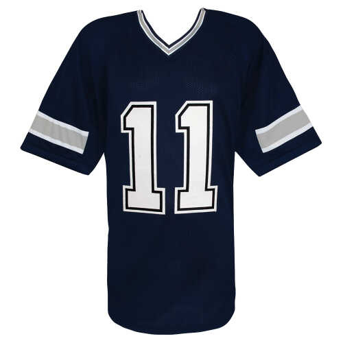 Danny White Signed Navy Custom Football Jersey w/SB XII Champs - Image 3