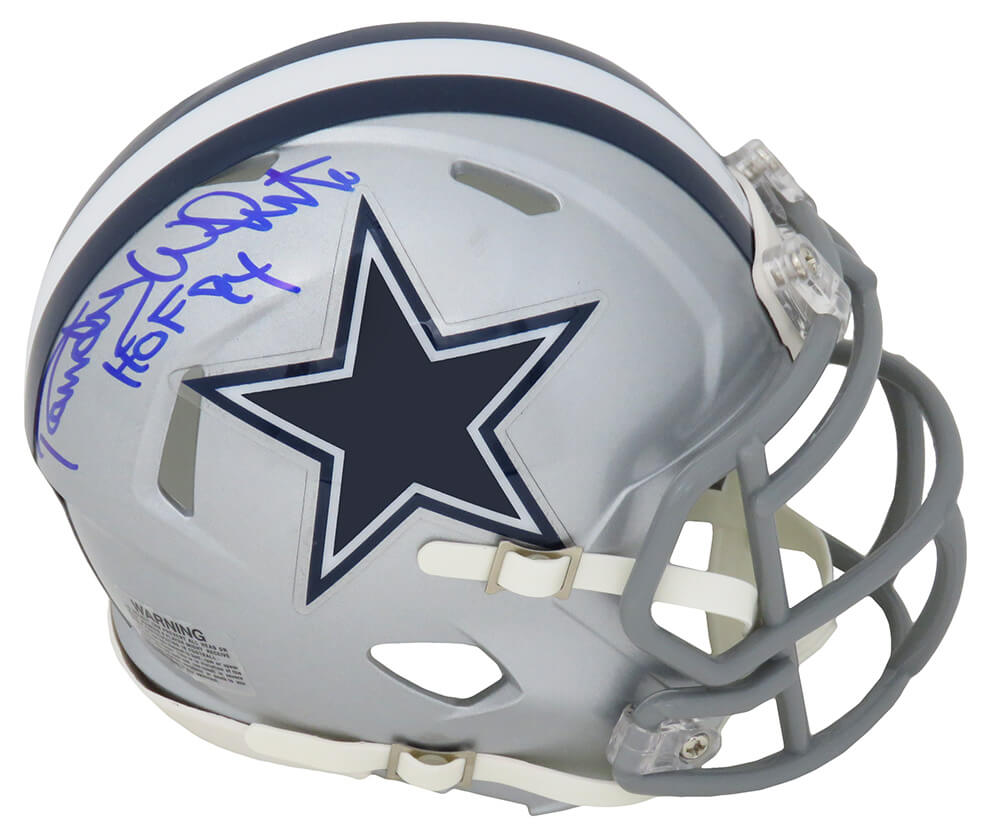 Randy White Signed HOF 94 Inscription Dallas Cowboys Mini