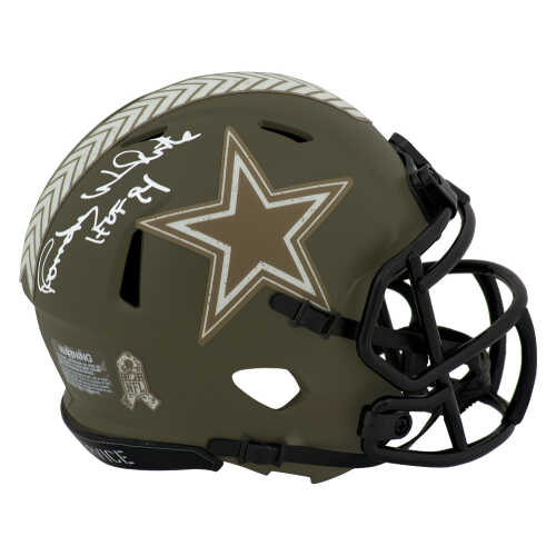 Randy White Signed Dallas Cowboys Salute to Service Riddell Speed Mini Helmet w/HOF'94