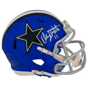 Danny White Signed Dallas Cowboys FLASH Riddell Speed Mini Helmet