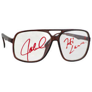 Jaleel White Signed (Steve Urkel) Brown Nerdy Oversized Big Frame Eye Glasses w/Hi Laura