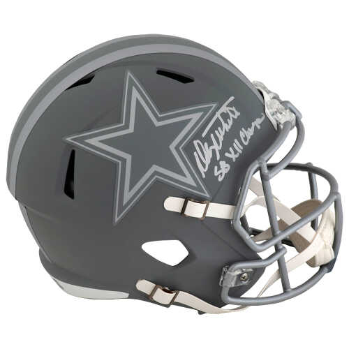 Danny White Signed Dallas Cowboys SLATE Riddell Full Size Speed Replica Helmet w/SB XII Champs