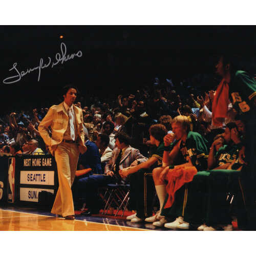 Lenny Wilkens Signed Sonics Coaching 8x10 Photo