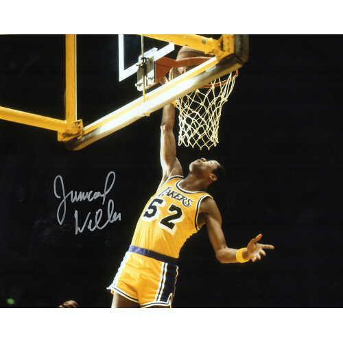 Jamaal Wilkes Signed Los Angeles Lakers Under Rim Action 8x10 Photo