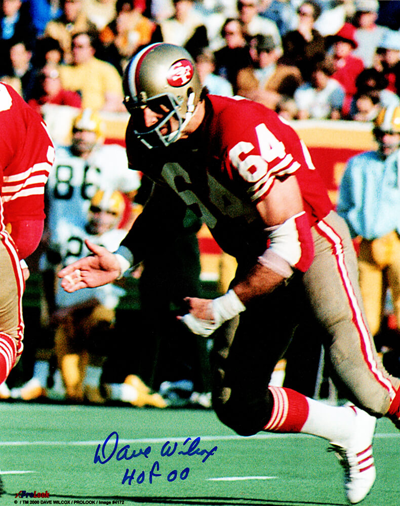 Dave Wilcox Signed San Francisco 49ers Action 8×10 Photo w/HOF'00 –  Schwartz Sports Memorabilia