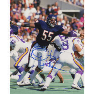 Otis Wilson Signed Chicago Bears Blocking Pass Action 8x10 Photo