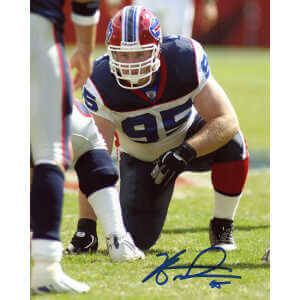Kyle Williams Signed Bills Kneel Action 8×10 Photo