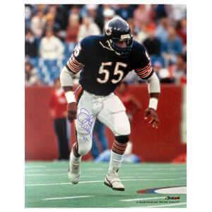 Otis Wilson Signed Chicago Bears Navy Jersey Action 16x20 Photo