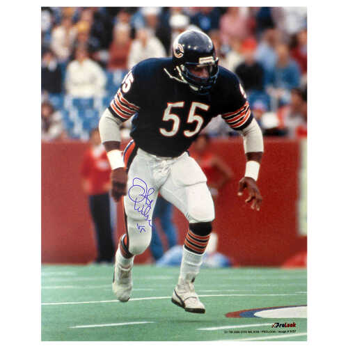 Otis Wilson Signed Chicago Bears Navy Jersey Action 16x20 Photo