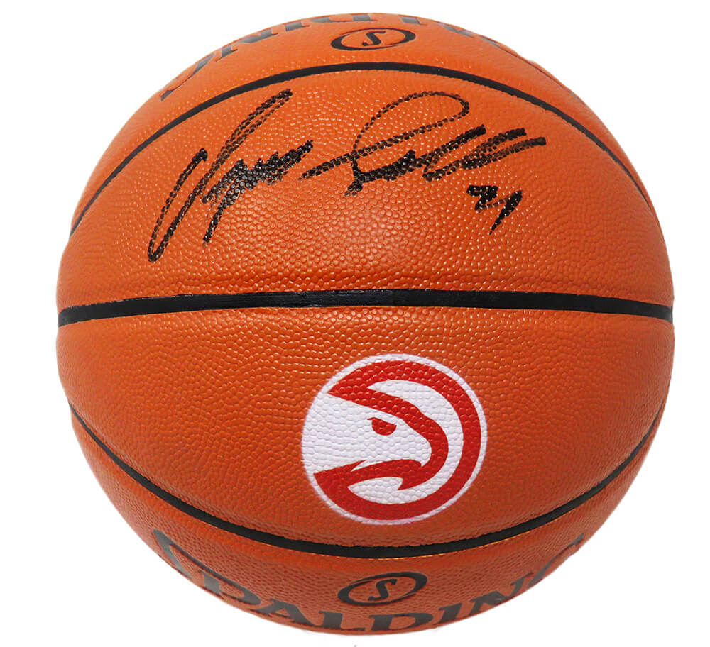 Dominique Wilkins Signed Spalding Atlanta Hawks Logo Game Series ...