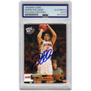 Deron Williams Signed Illinois 2005 Press Pass Gold Rookie Basketball Card #G36 &ndash; (PSA Encapsulated)