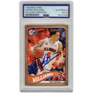 Deron Williams Signed Illinois 2005 Press Pass Old School Rookie Basketball Card #23 &ndash; (PSA Encapsulated)