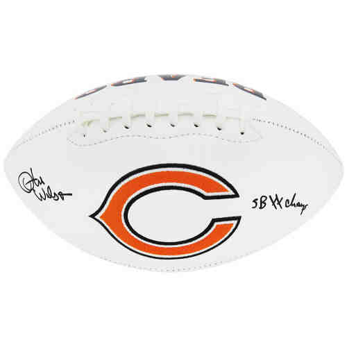 Otis Wilson Signed Jarden Chicago Bears Logo White Panel Full Size Football w/SB XX Champs