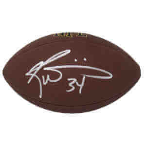 Ricky Williams Signed Wilson Super Grip Full Size NFL Football