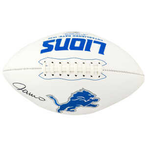 Jameson Williams Signed Detroit Lions Rawlings White Logo Football – (Beckett)