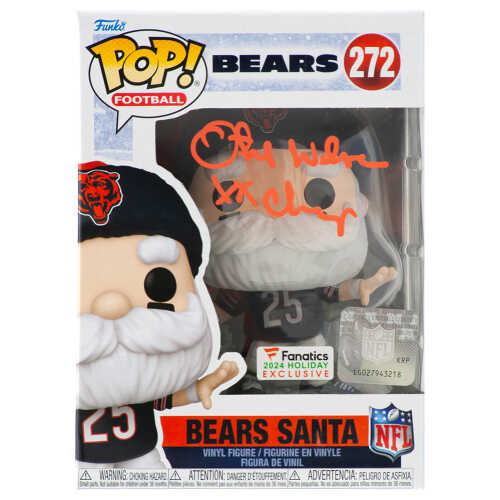 Otis Wilson Signed Chicago Bears SANTA Funko Pop Doll #272 w/XX Champs