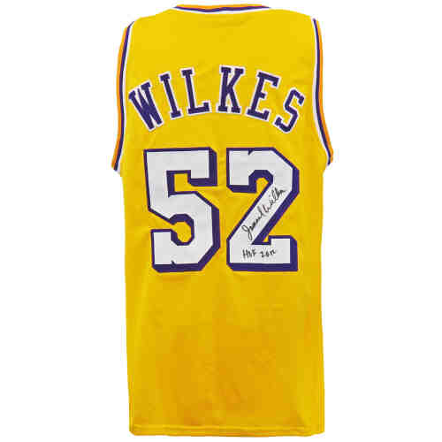 Jamaal Wilkes Signed Gold Custom Basketball Jersey w/HOF 2012