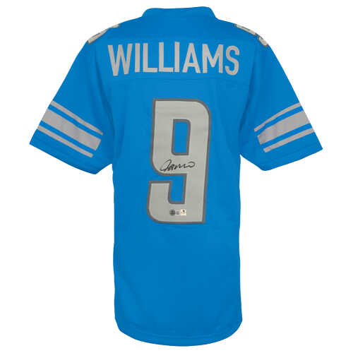 Jameson Williams Signed Blue Custom Football Jersey - (Beckett)