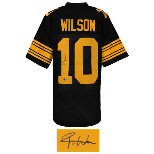 Roman Wilson Signed Black Custom Football Jersey (Beckett) - Image 2