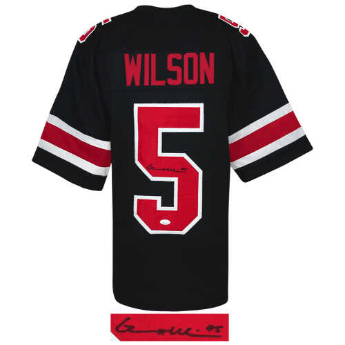 Garrett Wilson Signed Black Custom College Football Jersey - (JSA COA) - Image 2