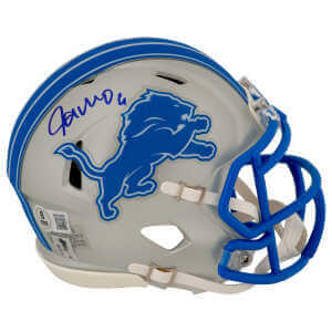 Jameson Williams Signed Detroit Lions Riddell Speed Mini Helmet - (Beckett)