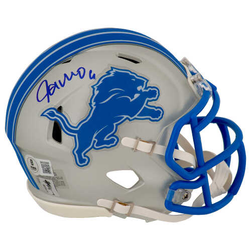 Jameson Williams Signed Detroit Lions Riddell Speed Mini Helmet - (Beckett)