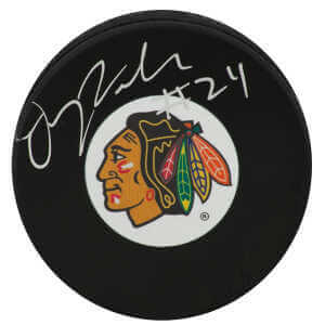 Doug Wilson Signed Chicago Blackhawks (Medium) Logo Hockey Puck