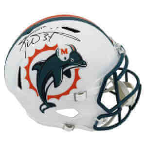 Ricky Williams Signed Miami Dolphins 1990's Style Throwback Riddell Full Size Speed Replica Helmet