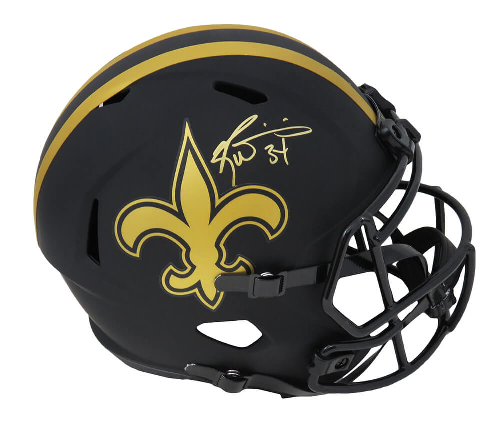 New Orleans Saints Mini Riddell Football Helmet Gold With 